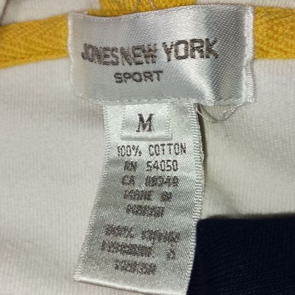 JONES NEW YORK Sport: Multicolor Striped Rugby Hoodie - Men's Size M - Picture 5 of 5